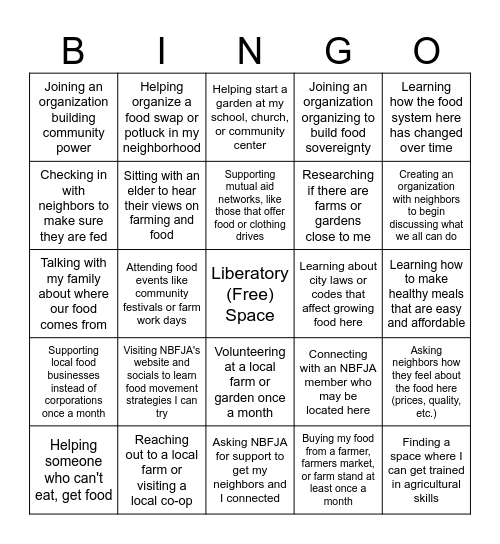 I Can Commit To... Bingo Card