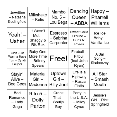 Singo - Bingo Card
