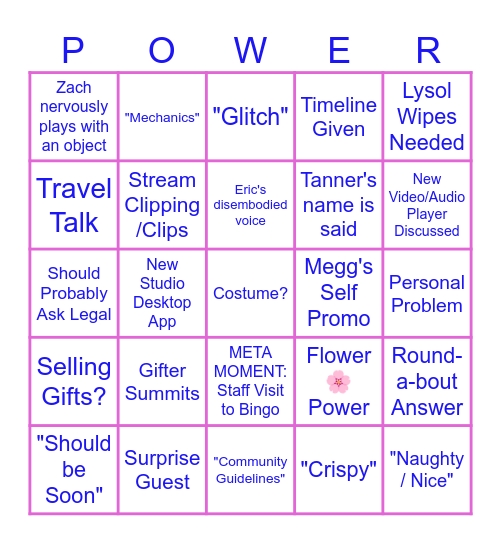 Wit + Wisdom Wednesday BINGO Card