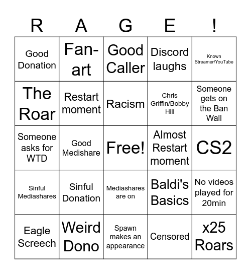 BILL JENSEN Bingo Card