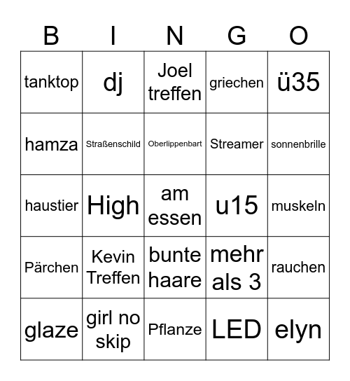 OMETV Bingo Card