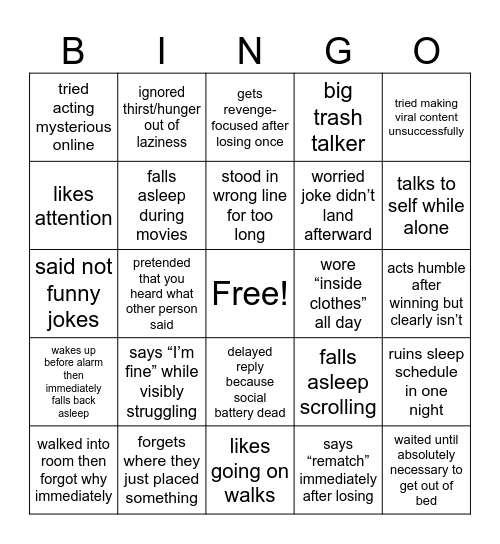 Read Choi 6 Bingo Card