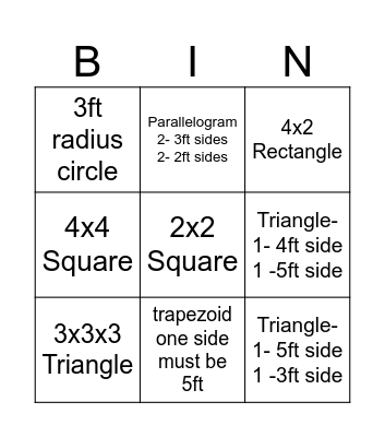 Untitled Shapes Interactive Bingo Card