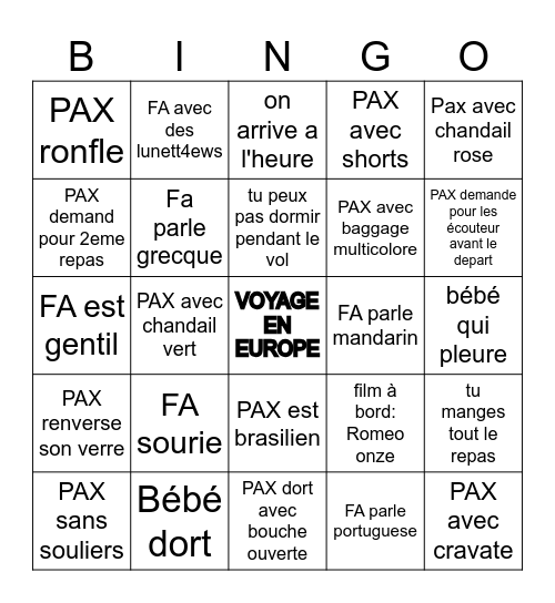 Bingo Card