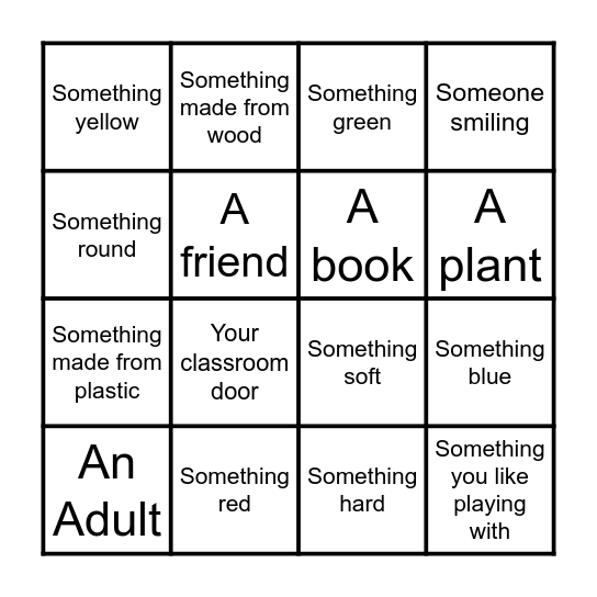 Photo Bingo Card