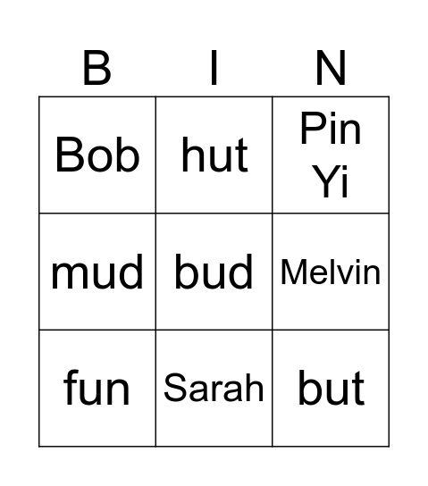 Sounds Great 2 Unit 8 Bingo Card