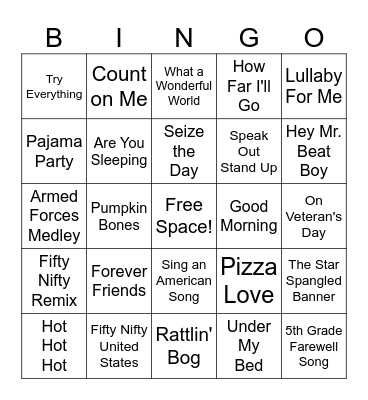 Memory Lane Bingo Card