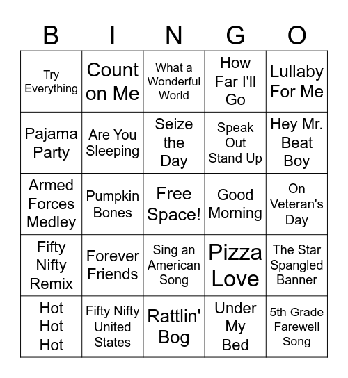 Memory Lane Bingo Card