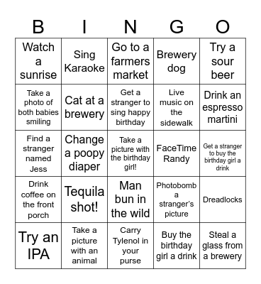 Cheers and Beers to 40 Years! Bingo Card