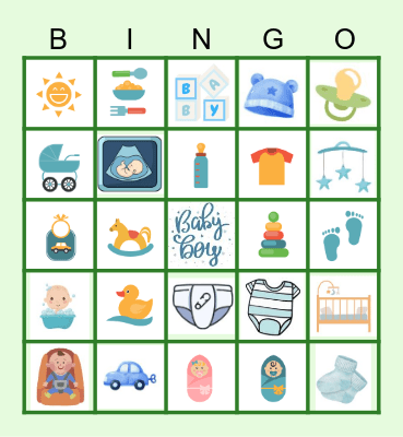 Baby Shower Emiliano Bingo Card