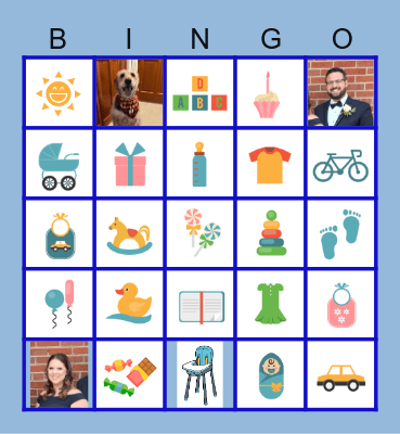 Baby Shower Emiliano Bingo Card
