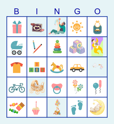 Bingo Baby Shower Emiliano Bingo Card