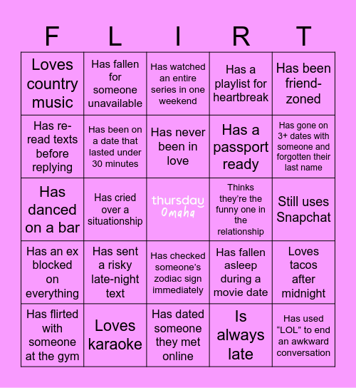 Tropic Like It's Hot | Thursday Omaha Bingo Card