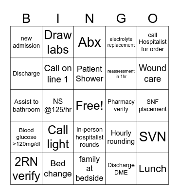 Inpt Bingo Card