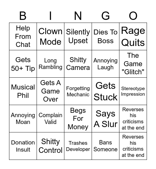 DSP Bingo Card