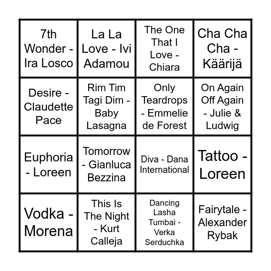 Bingo Card