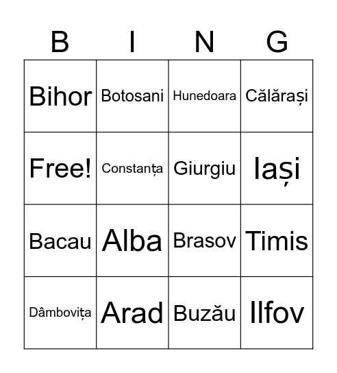 Judete Bingo Card