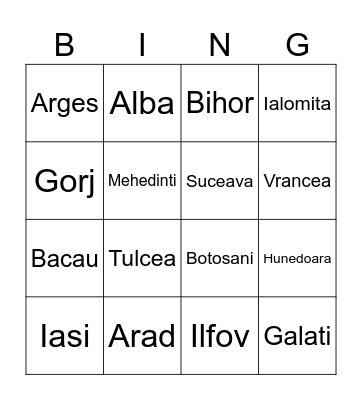 Judete Bingo Card