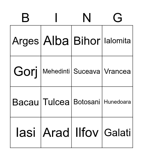 Judete Bingo Card