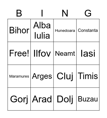 Judete Bingo Card