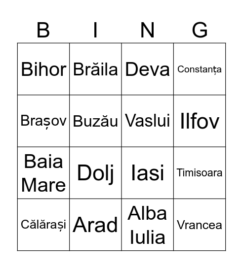 Judete Bingo Card