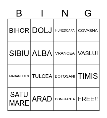 Judete Bingo Card