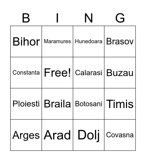 Judete Bingo Card