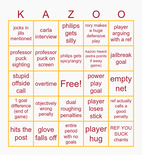 Ottawa Charge Bingo v2 Bingo Card