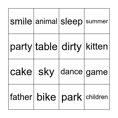 English Day Bingo! Bingo Card