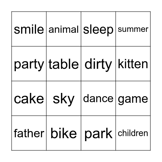 English Day Bingo! Bingo Card