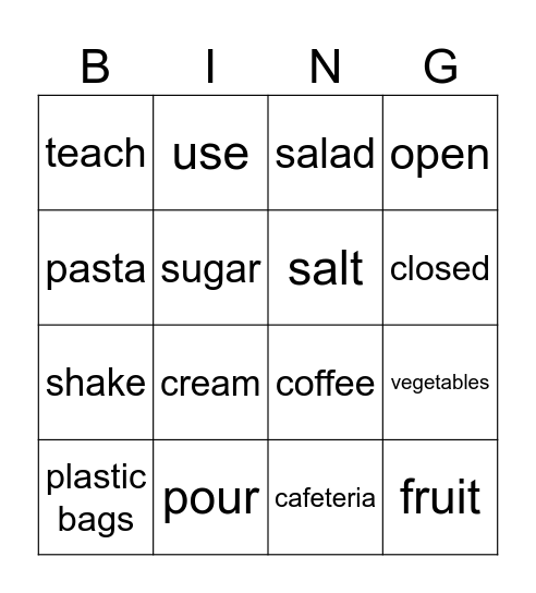 Unit 4. Review Bingo Card