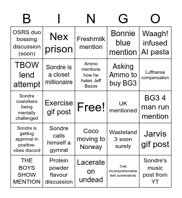 :this: Bingo Card