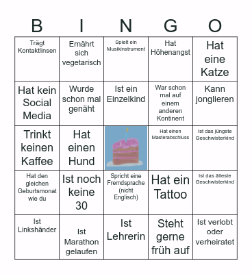Find the Guest Bingo Card