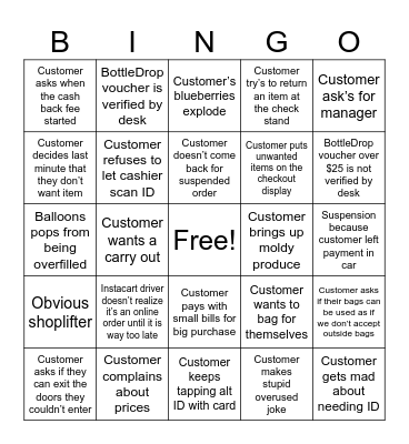 Front End Bingo Card