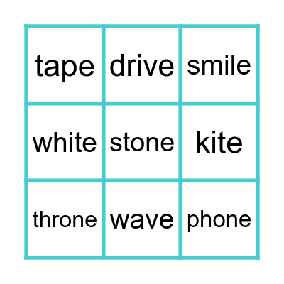 a_e i_e o_e Bingo Card