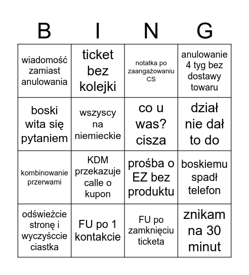 Kauflandium Bingo Card