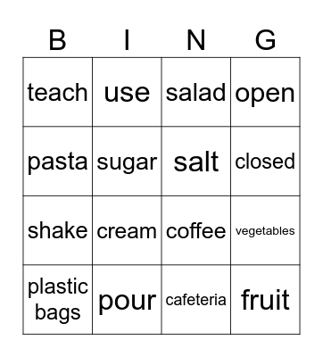 OD2. Unit 4. Review Bingo Card