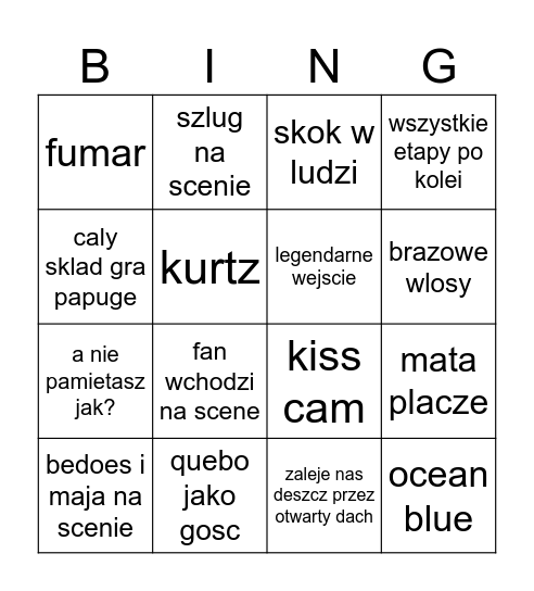 pge mata Bingo Card
