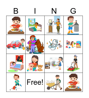 Quehaceres Bingo Card