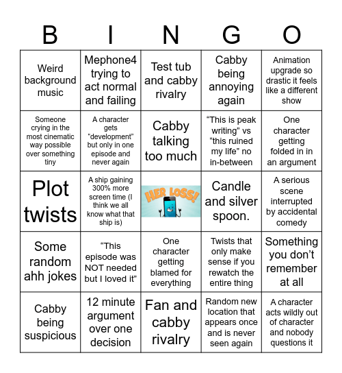 Inanimate insanity season 3 bingo Card