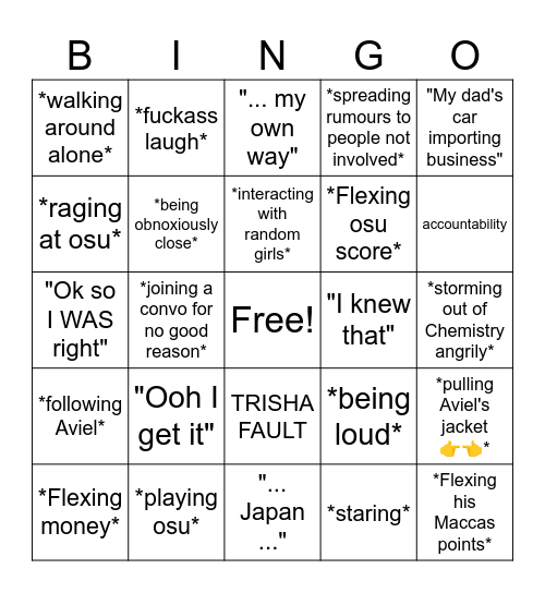 HODEN BINGO 🗣️ Bingo Card