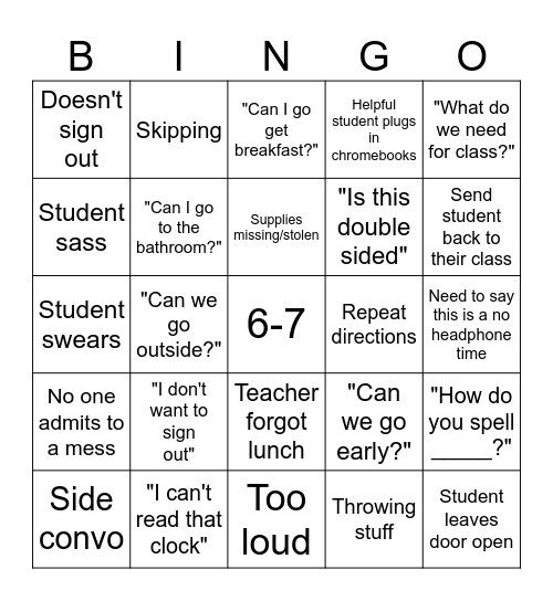 FRCPS TEACHERS Bingo Card