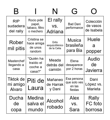 Fiestas 2026 Bingo Card