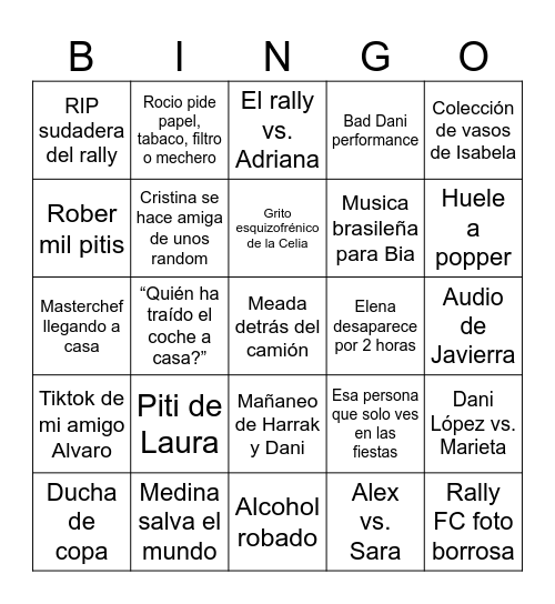 Fiestas 2026 Bingo Card