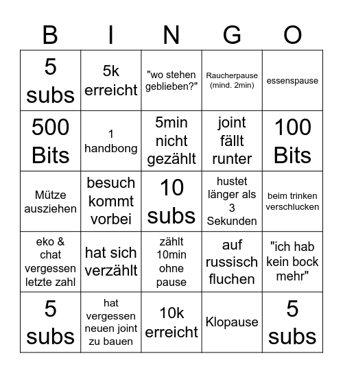 Bingo Card