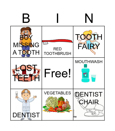 DENTAL HEALTH BINGO Card