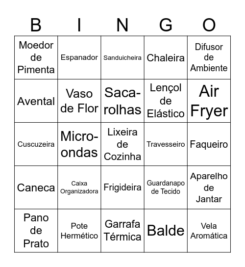 Operação Casa Nova: O Bingo Card