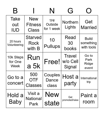 2026 Bingo! Bingo Card
