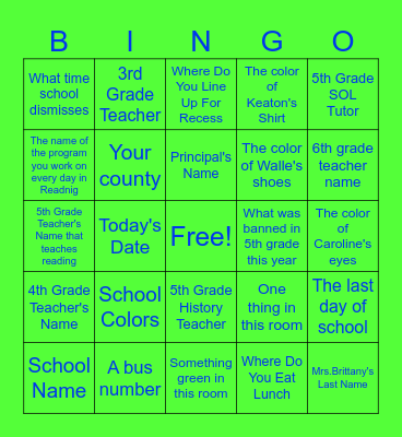 Tier 2 Bingo Card
