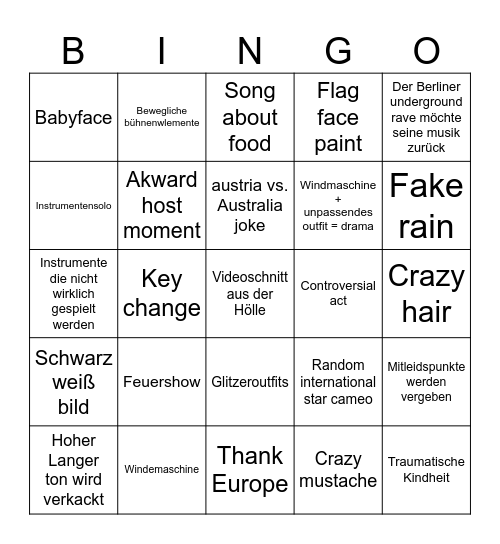 Esc 2026 Bingo Card
